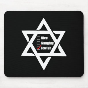 Hanukkah Weihnachtsstern von David Nice Naughty Je Mousepad
