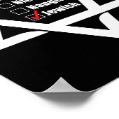 Hanukkah Weihnachtsstern von David Nice Naughty Je Poster (Ecke)