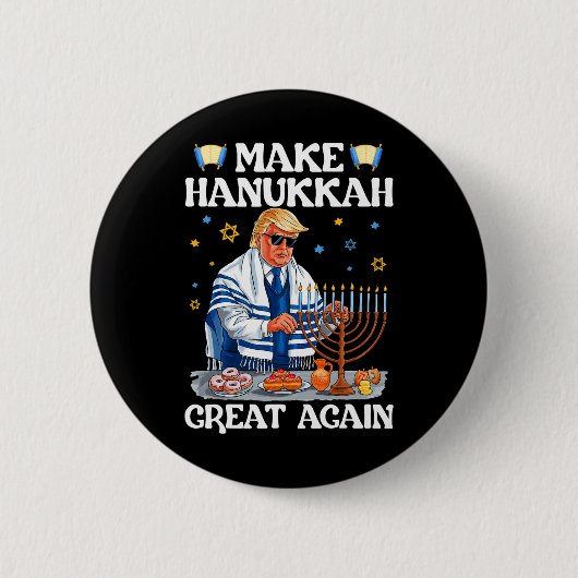 Hanukkah wieder groß machen Trump jüdischen Ugly C Button (Vorderseite)