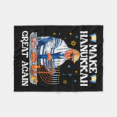 Hanukkah wieder groß machen Trump jüdischen Ugly C Fleecedecke (Vorderseite (Horizontal))