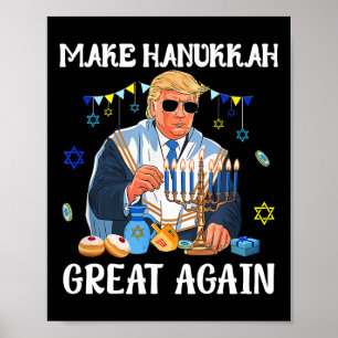 Hanukkah wieder groß machen Trump jüdischen Ugly C Poster