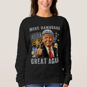 Hanukkah wieder groß Trump Chanukah Sweatshirt