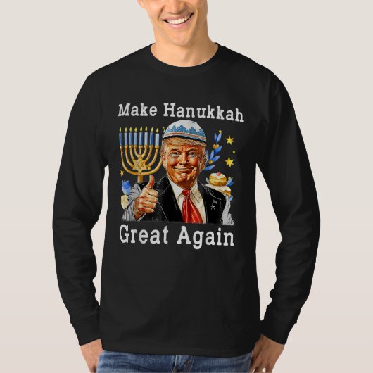Hanukkah wieder groß Trump Chanukah T-Shirt (Vorderseite)