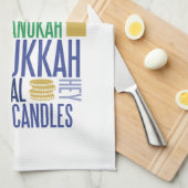 Hanukkah Words Holiday Kitchen Handtuch (Viertel Falte)