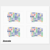 Hanukkah Words Holiday Rectangle Stickers (Blatt)