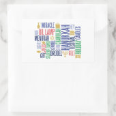 Hanukkah Words Holiday Rectangle Stickers (Tasche)