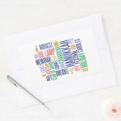 Hanukkah Words Holiday Rectangle Stickers (Umschlag)