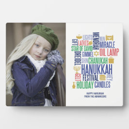 Hanukkah Words Holiday Tabletop Plaque Fotoplatte