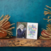 Hanukkah Words Holiday Tabletop Plaque Fotoplatte (Seite)