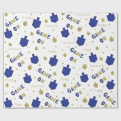 Hanukkah Wrapping Paper Chanukah GAMM ON Geschenkpapier (Flach)
