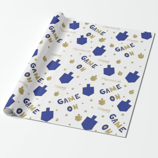 Hanukkah Wrapping Paper Chanukah GAMM ON Geschenkpapier (Ungerollt)