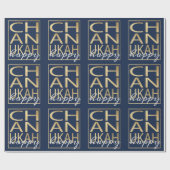 Hanukkah Wrapping Paper Chanukah Happy Gold Geschenkpapier (Flach)