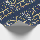 Hanukkah Wrapping Paper Chanukah Happy Gold Geschenkpapier (Ecke)