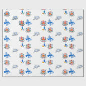 Hanukkah Wrapping Paper - dreidel , blumenreich Geschenkpapier (Flach)