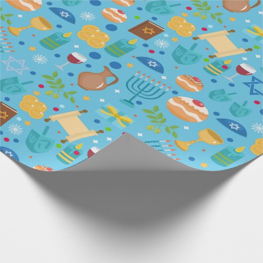 Hanukkah Wrapping Paper Geschenkpapier (Ecke)