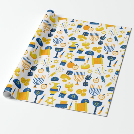 Hanukkah Wrapping Paper Geschenkpapier (Ungerollt)