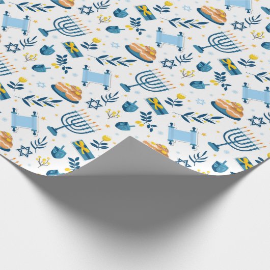 Hanukkah Wrapping Paper Geschenkpapier (Ecke)