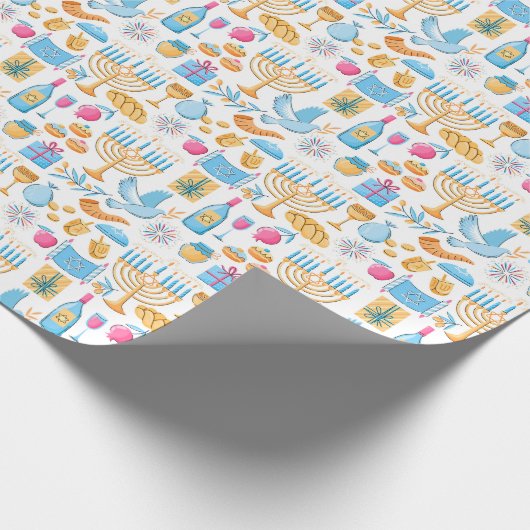 Hanukkah Wrapping Paper Geschenkpapier (Ecke)