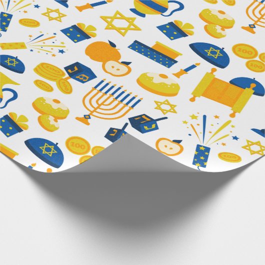 Hanukkah Wrapping Paper Geschenkpapier (Ecke)