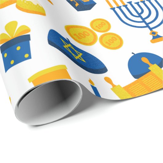 Hanukkah Wrapping Paper Geschenkpapier (Rolleneckpunkt)