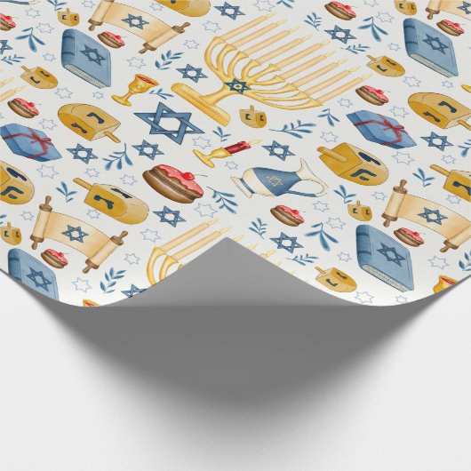 Hanukkah Wrapping Paper Geschenkpapier (Ecke)