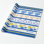 Hanukkah Wrapping Paper Geschenkpapier (Ungerollt)