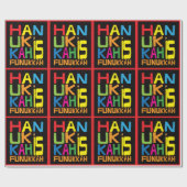 Hanukkah Wrapping Paper "Hanukkah is Funukkah" Geschenkpapier (Flach)