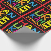 Hanukkah Wrapping Paper "Hanukkah is Funukkah" Geschenkpapier (Ecke)