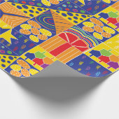 Hanukkah Wrapping Paper "Hanukkah Squares" Geschenkpapier (Ecke)