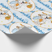 Hanukkah Wrapping Paper "Happy Hanukkah" Geschenkpapier (Ecke)