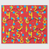 Hanukkah Wrapping Paper "Happy Hanukkah Numbers" Geschenkpapier (Flach)