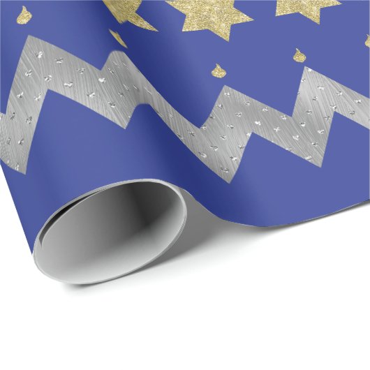 Hanukkah Wrapping Paper "Hug Sameach" Geschenkpapier (Rolleneckpunkt)