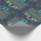 Hanukkah Wrapping Paper "O Dreidel Dreidel.." Geschenkpapier (Ecke)