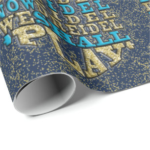 Hanukkah Wrapping Paper "O Dreidel Dreidel.." Geschenkpapier