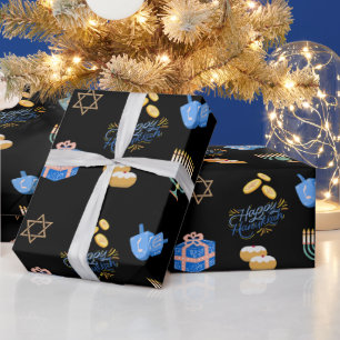 Hanukkah Wrapping Paper Party liefert Geschenkpapier