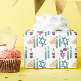 Hanukkah Wrapping Paper Party liefert Niedliche Ki Geschenkpapier