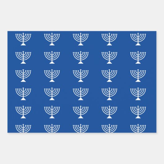 Hanukkah Wrapping Paper Sheets Geschenkpapier Set (Vorderseite 3)