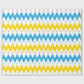 Hanukkah Wrapping Paper "Zickzack Menorah 2" Geschenkpapier (Flach)