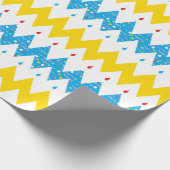 Hanukkah Wrapping Paper "Zickzack Menorah 2" Geschenkpapier (Ecke)