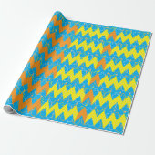 Hanukkah Wrapping Paper "Zickzack Menorah" Geschenkpapier (Ungerollt)