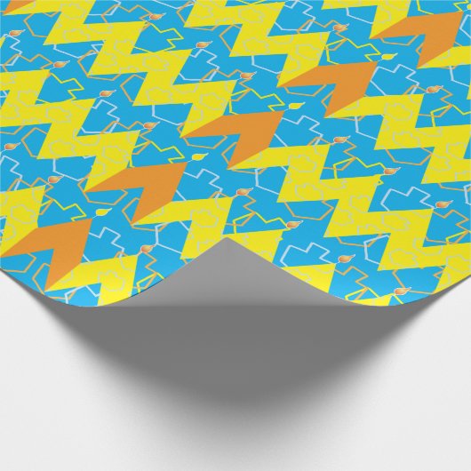 Hanukkah Wrapping Paper "Zickzack Menorah" Geschenkpapier (Ecke)