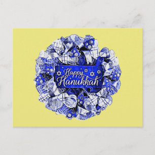 Hanukkah Wreath Postkarte