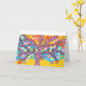 Hanukkah Yiddish Spirituelle Sprache des Friedensb Karte (Gelbe Blume)