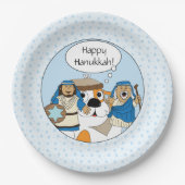 Hanukkah Zeevie und die Maccabes Pappteller (Vorderseite)