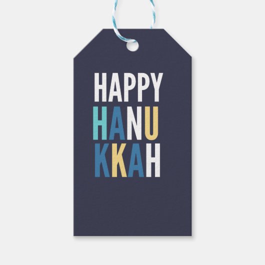 Hanukkah-Zeichen Geschenkanhänger (Vorderseite)