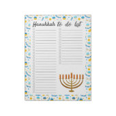 Hanukkah zu tun Liste Notizblock (Rotiert)