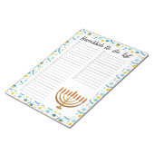 Hanukkah zu tun Liste Notizblock (angewinkelt)