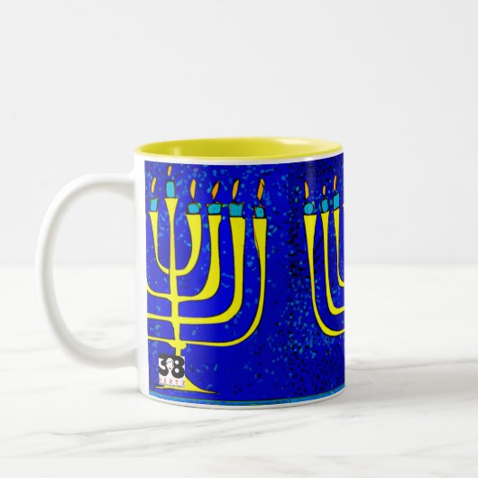 Hanukkah Zweifarbige Tasse (Links)