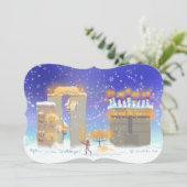 Hanukkahville Chanukka KARTE 2015 (Stehend Vorderseite)