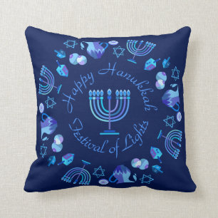 Hanukkiah glücklich Hanukkah jüdischen Urlaub Me Kissen